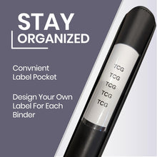 Load image into Gallery viewer, Large Blue 9 Pocket TopLoader Binder With 6 Storage Slots