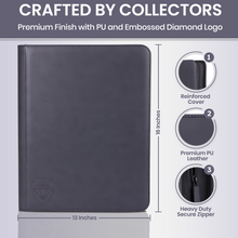 Load image into Gallery viewer, Large Black 9 Pocket TopLoader Binder With 6 Storage Slots