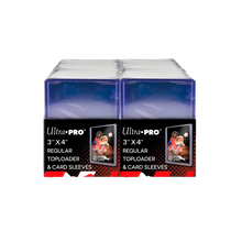 Load image into Gallery viewer, Ultra Pro 3" x 4" Clear Regular Toploaders and Soft Sleeves Bundle (200ct) for Standard Size Cards