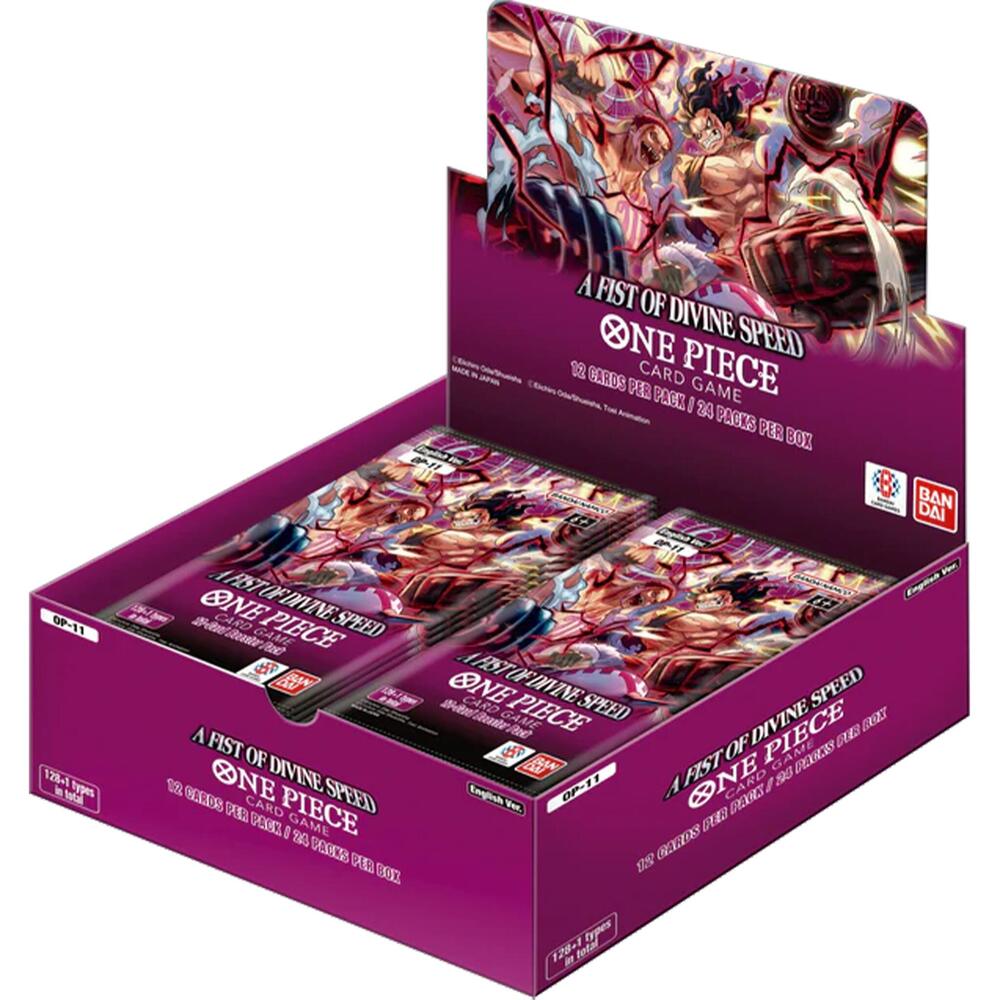One Piece TCG:OP-11 A FIST OF DIVINE SPEED Booster Box English 6/6/202 One Piece TCG:OP-11 A FIST OF DIVINE SPEED Booster Box English 6/6/202