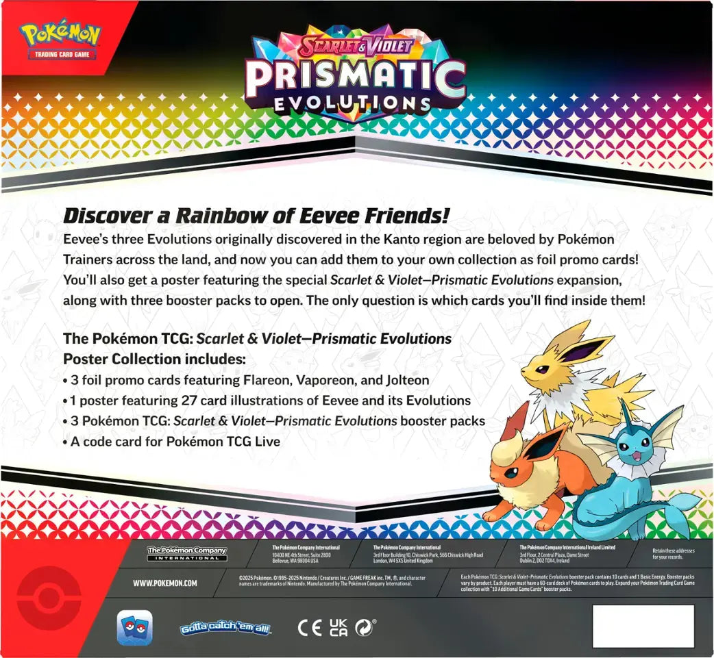 Pokemon TCG: Scarlet & Violet - Prismatic Evolutions Poster Collection Pokemon TCG: Scarlet & Violet - Prismatic Evolutions Poster Collection