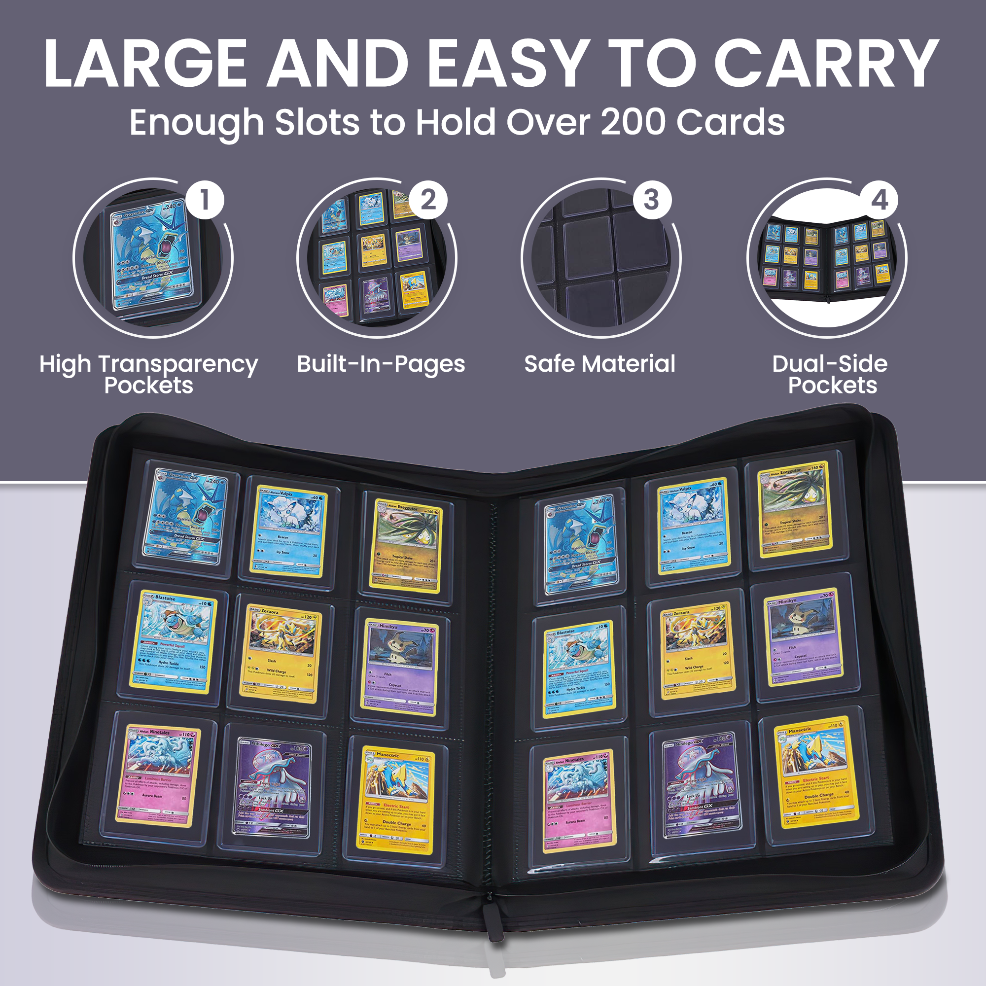 1100 card binder Large 9 Pocket TopLoader Binder