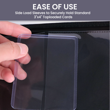 Load image into Gallery viewer, Mini Black 4 Pocket TopLoader Binder with 2 Storage Slots
