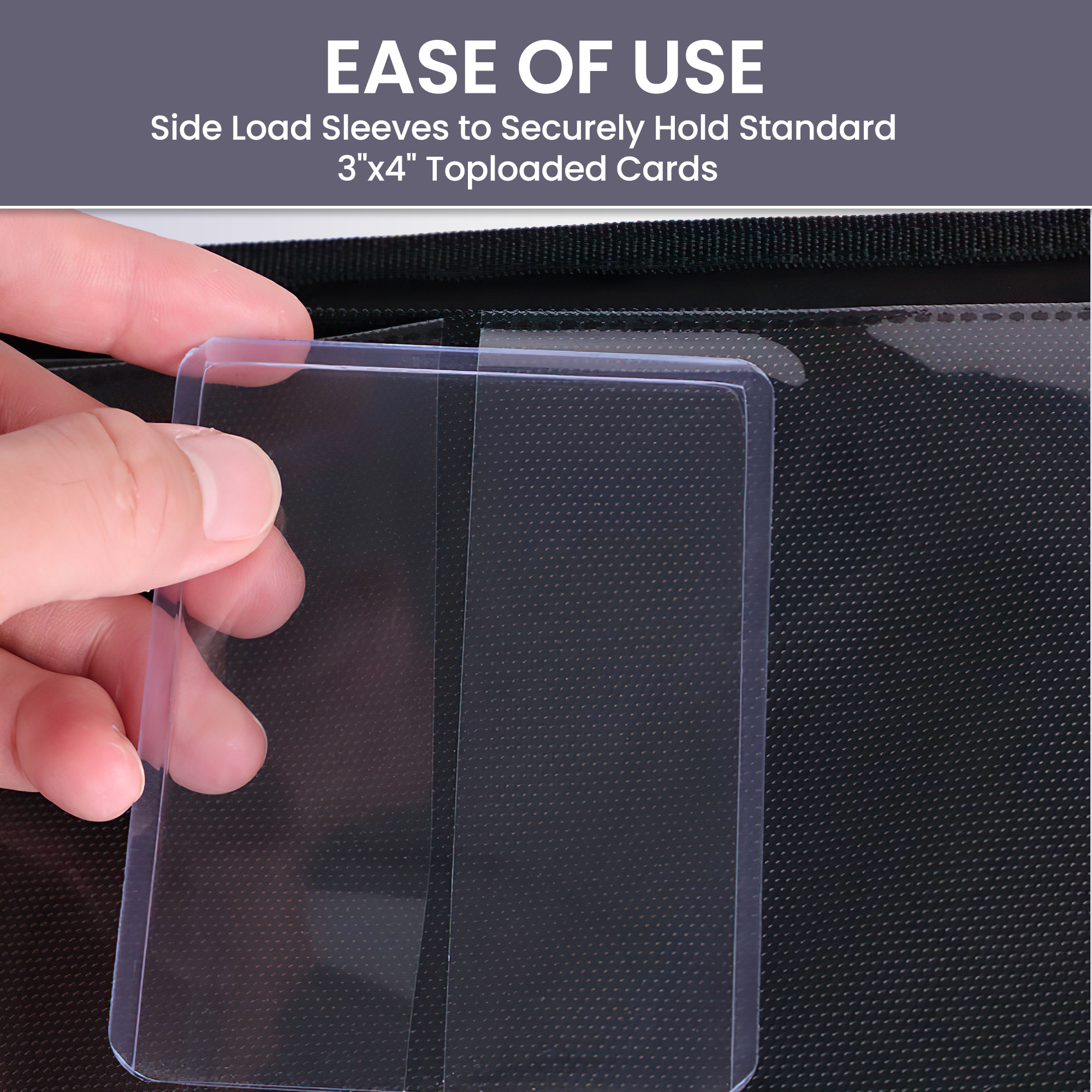 Toploader Example Large Black 9 Pocket TopLoader Binder With 6 Storage Slots