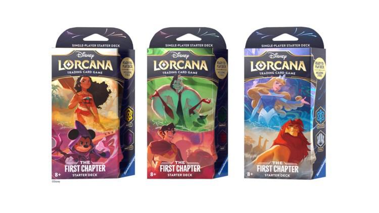 Disney Lorcana TCG: First Chapter Starter Decks Set of 3