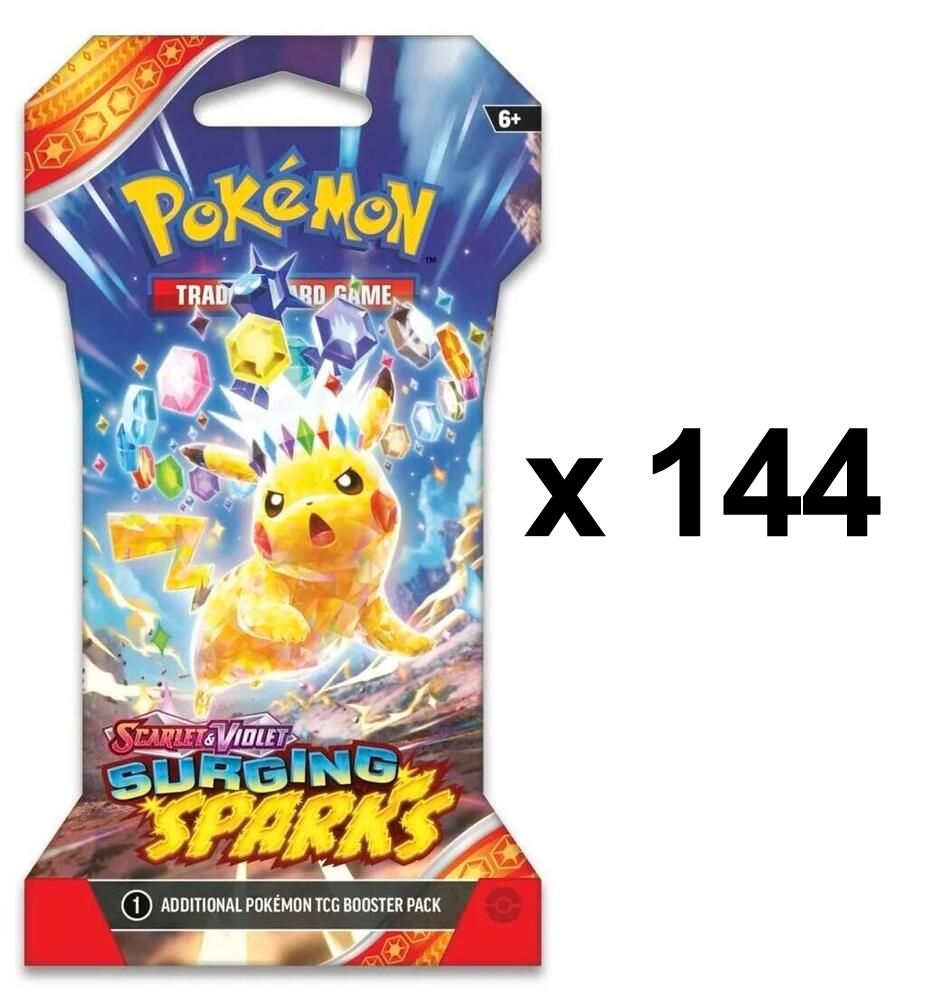 Pokemon TCG: Scarlet & Violet - Surging Sparks Sleeved Booster Case (144 Packs) 11/8/2024