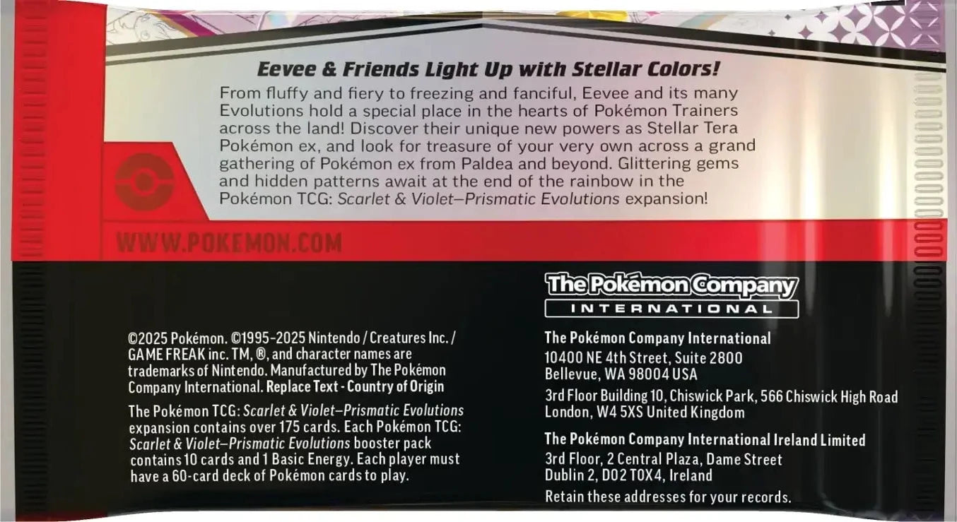 Pokemon TCG: Scarlet & Violet - Prismatic Evolutions Elite Trainer Box Pokemon TCG: Scarlet & Violet - Prismatic Evolutions Elite Trainer Box